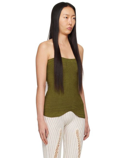Isa Boulder Green Ssense Exclusive Curly Tube Top