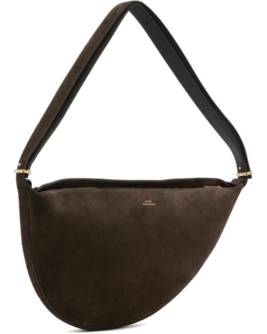Totême  Black Suede Scooped Sling Bag