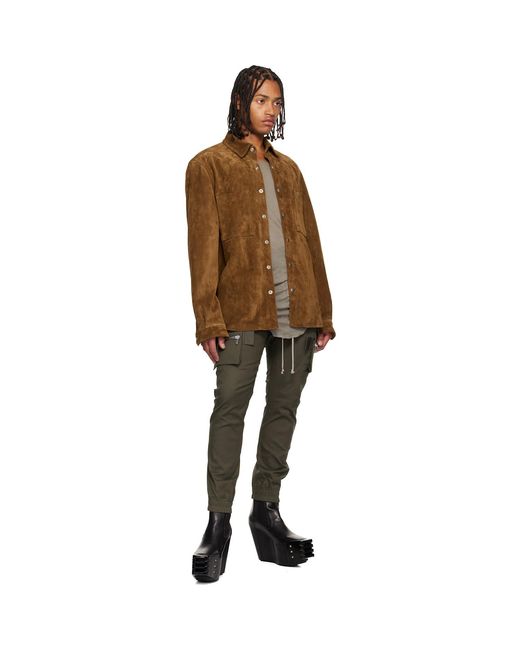 Rick Owens Black Khaki Concordians Mastodon Cargo Pants for men