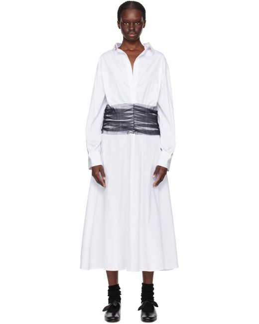 Robe longue drew blanche Renaissance Renaissance en coloris Black