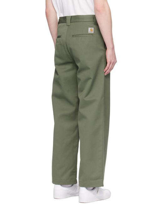 Carhartt Green Khaki Brooker Trousers for men