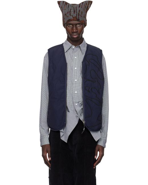 Veste Matelassee Reversible Penchant Bleu Marine Et Blanc Casse Perks And Mini pour homme en coloris Bleu Lyst