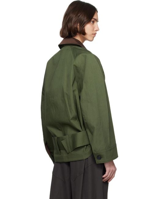 J.W. Anderson カーキ Rounded ブルゾンジャケット Green