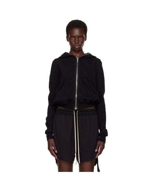 Rick Owens Black Tower Small Hoodie