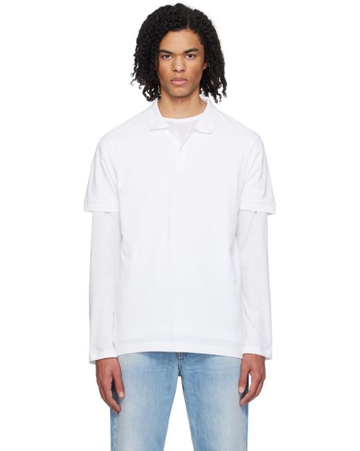 Sunspel White Two-button Polo for men