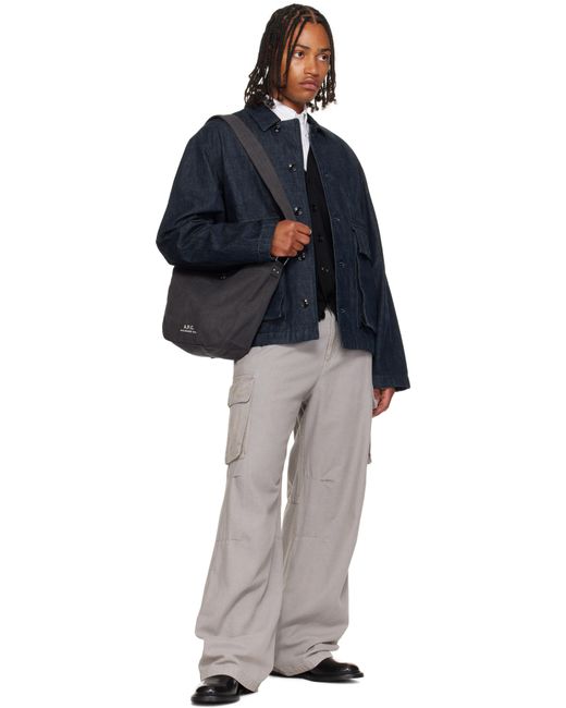 A.P.C. Black Journal Small Satchel for men