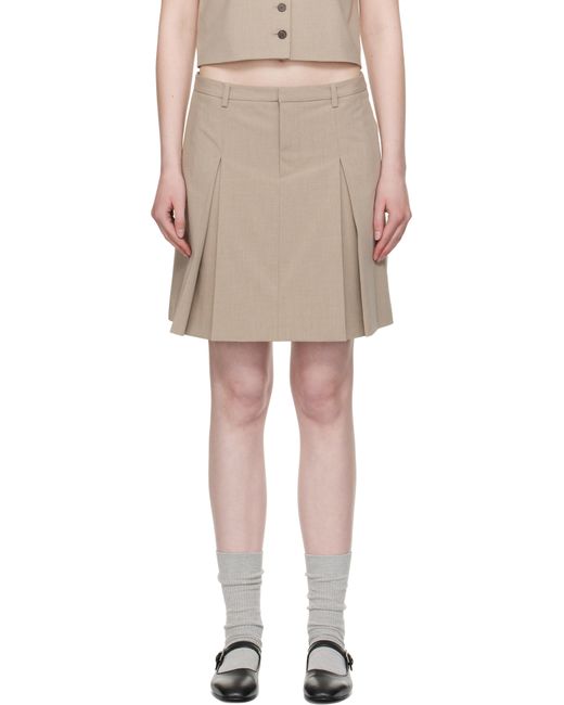 Sandy Liang Gray Jeannie Miniskirt