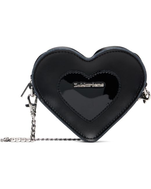 Dr. Martens Black Mini Heart Shaped Kiev & Patent Leather Bag