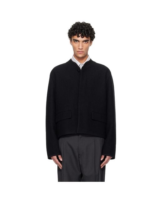 Rier Black Walker City Crop Jacket for men