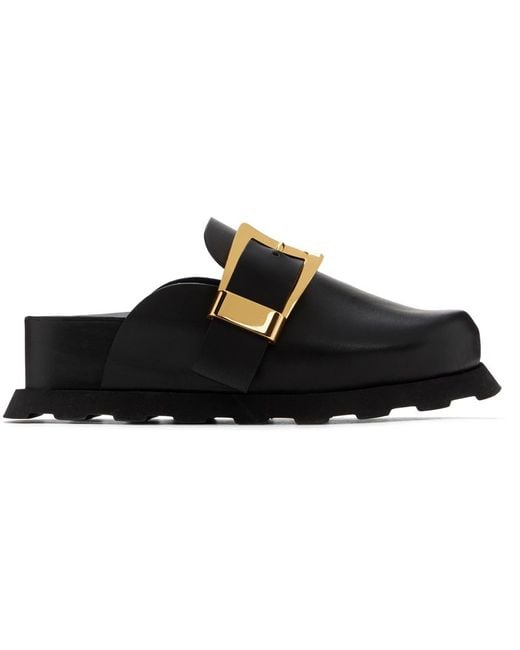 Proenza Schouler Black Buckle Mules