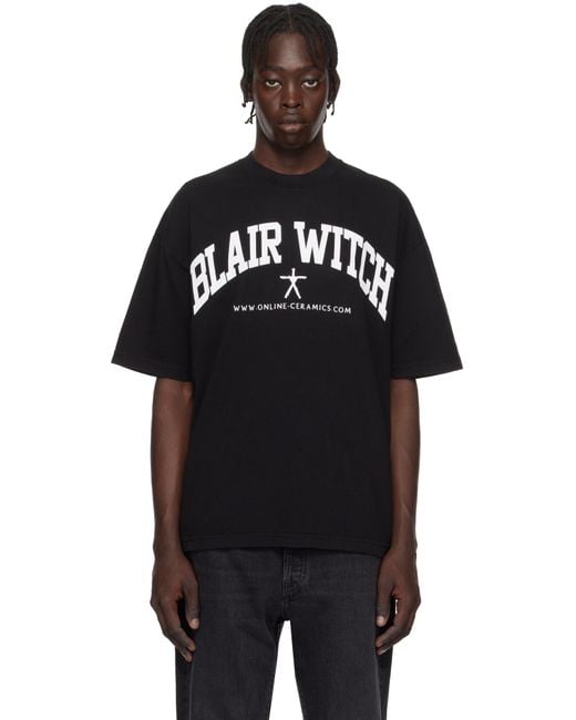 ONLINE CERAMICS Black The Blair Witch 'Nobody Is Here To Help You' T-Shirt for men