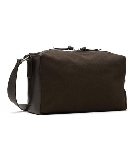 Dries Van Noten Black Canvas & Lambskin Bag for men