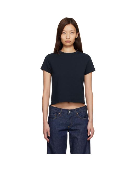 Agolde Black Adine Shrunken T-Shirt