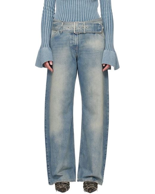Acne Blue Belted Jeans