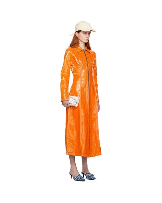 DIESEL Orange De-luis-fsc Denim Maxi Dress