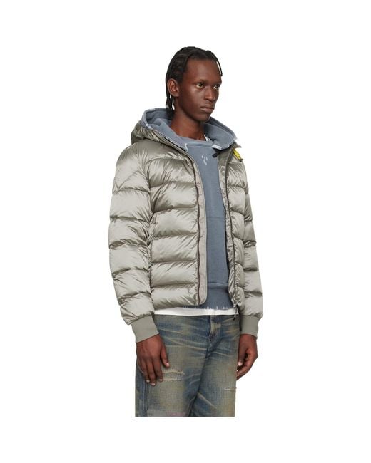 Parajumpers Gray Pharrell Hooded Down Jacket for men