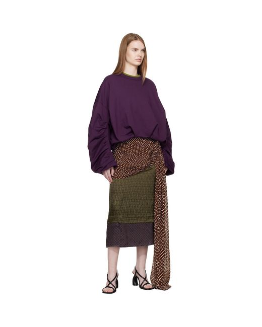 Pull Molletonné Drapé Mauve Dries Van Noten en coloris Purple