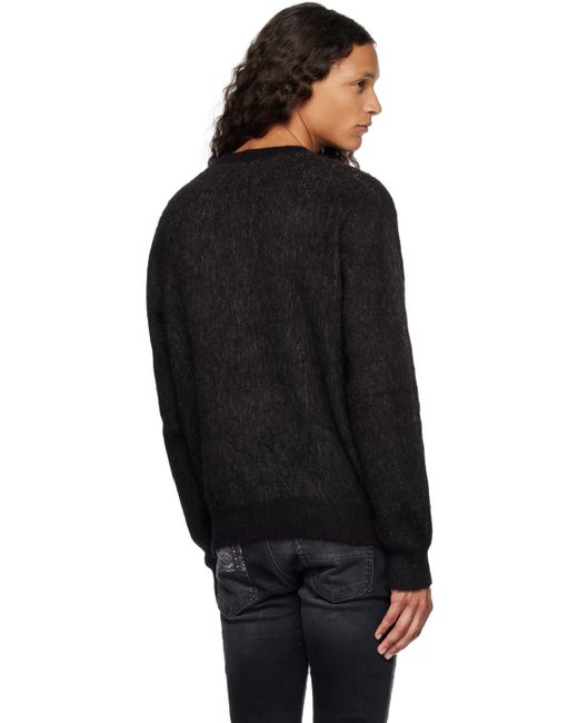 Amiri Black Record Wolf Sweater for men