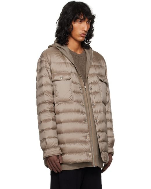 Rick Owens Brown Moncler + Outershirt Jacket for men