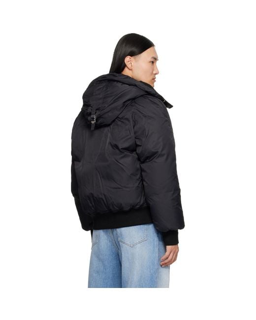 MM6 by Maison Margiela Black Sports Down Bomber Jacket for men