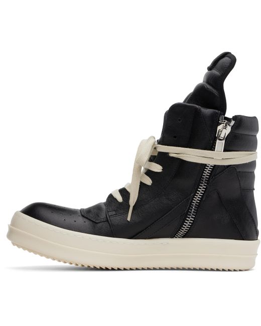 メンズ Rick Owens ブラック Hollywood Geobasket スニーカー Black