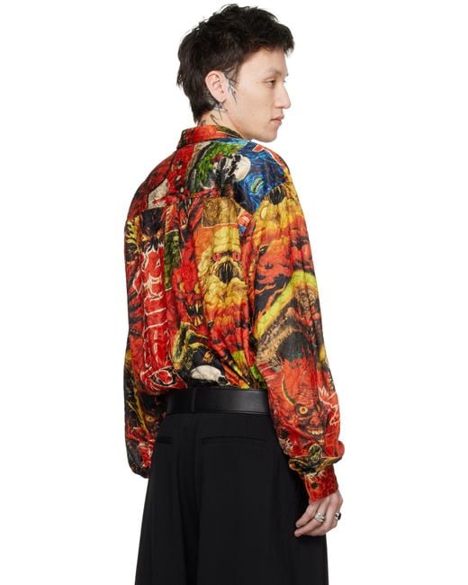 Lu'u Dan Red Misfit Shirt for men