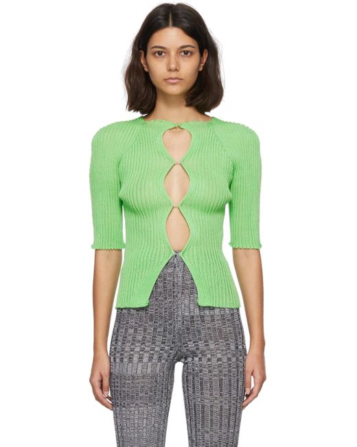 a. roege hove Green Ssense Exclusive Nylon Cardigan