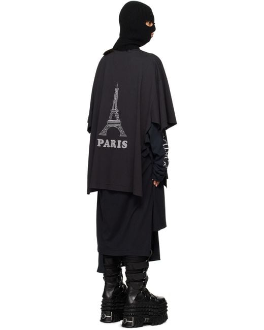 Vetements Layered Tourist T-Shirts Midi Dress in Black | Lyst