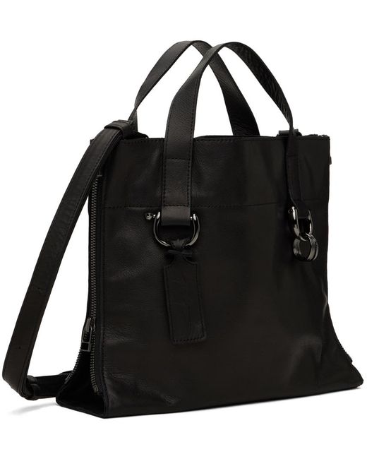 Yohji Yamamoto Black Discord Zipper Bag for men