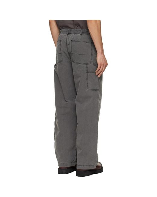 Nanamica Gray Weather Deck Trousers for men