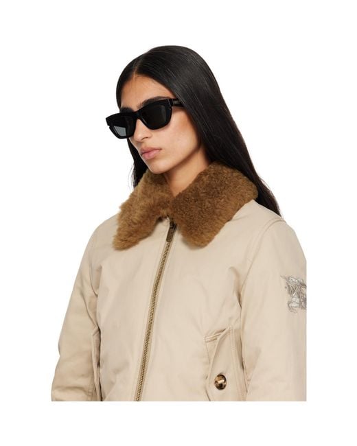Burberry Gray Rectangle Sunglasses