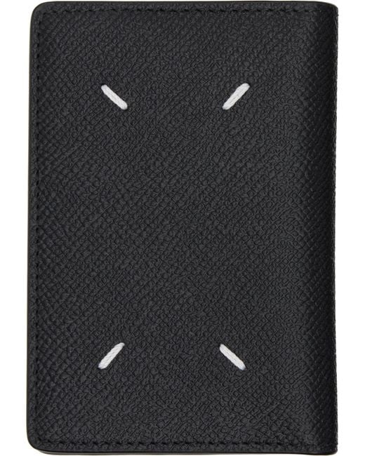 Maison Margiela Black Four Stitches Card Holder for men