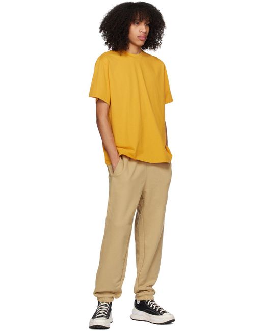Levi's Orange Yellow Crewneck T-shirt for men
