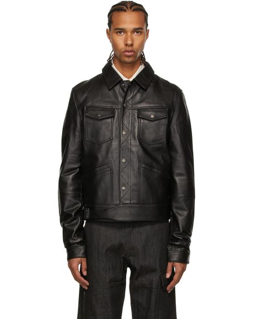 Winnie New York Sheepskin Leather Jacket in Black for Men | Lyst