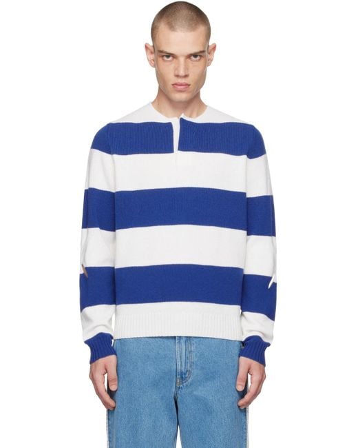 stefan cooke 22ss キルト ポロシャツ STEFAN COOKE Rugby Long Sleeve Polo in Blue for Men | Lyst