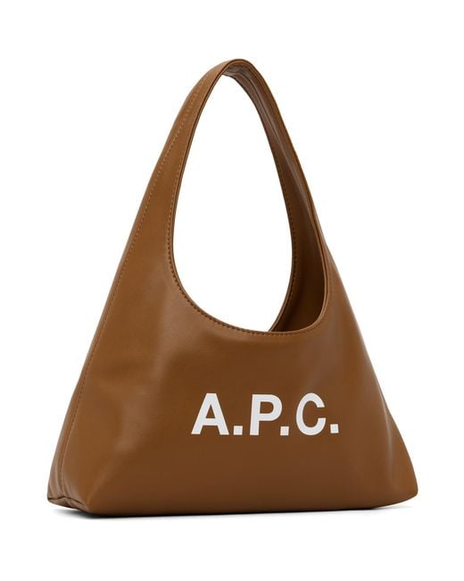 A.P.C. Brown Tan Baby Ninon Shoulder Bag