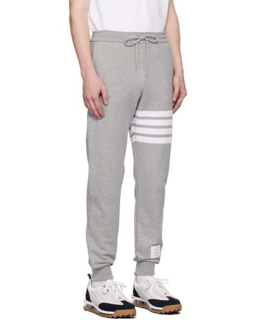Thom Browne Multicolor Gray Classic 4-bar Sweatpants for men
