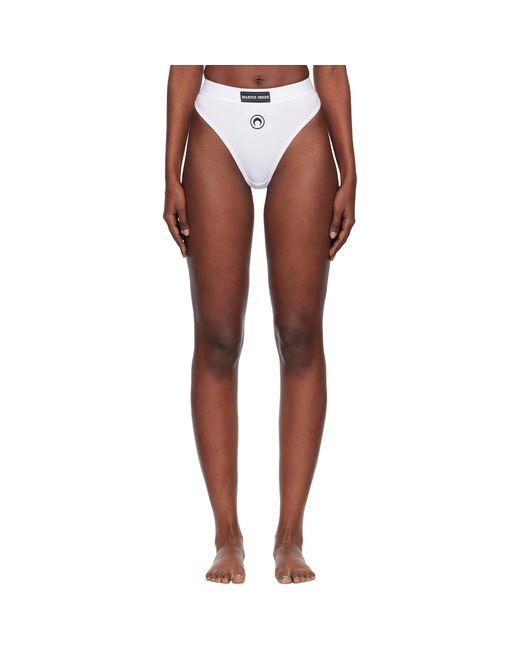MARINE SERRE Multicolor Moon Logo Stretched Jersey High-Waist Briefs