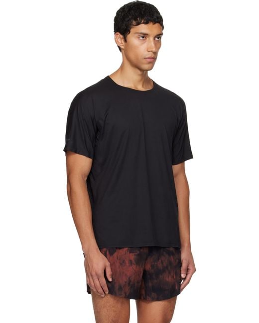 Y-3 Black Running Short Sleeve T-Shirt for men