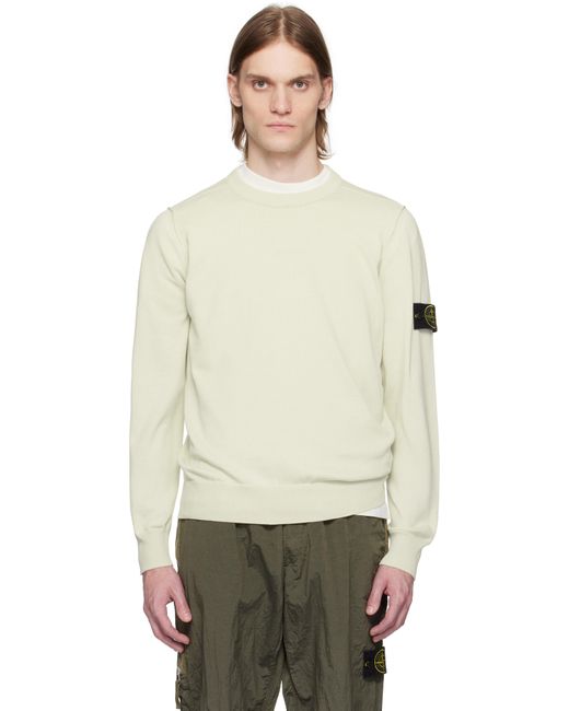 メンズ Stone Island ベージュ Soft Organic Cotton セーター Black