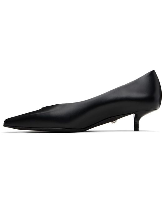 Max Mara Black Kitten Pump Heels