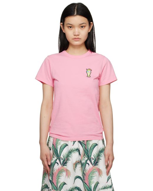 Maison Kitsuné Red Pink Hotel Olympia Edition Ice Cream T-shirt