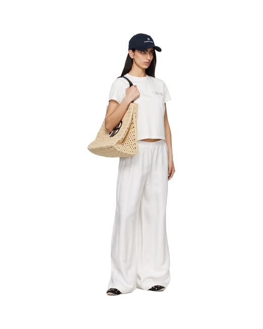 Anine Bing White Roslyn Trousers