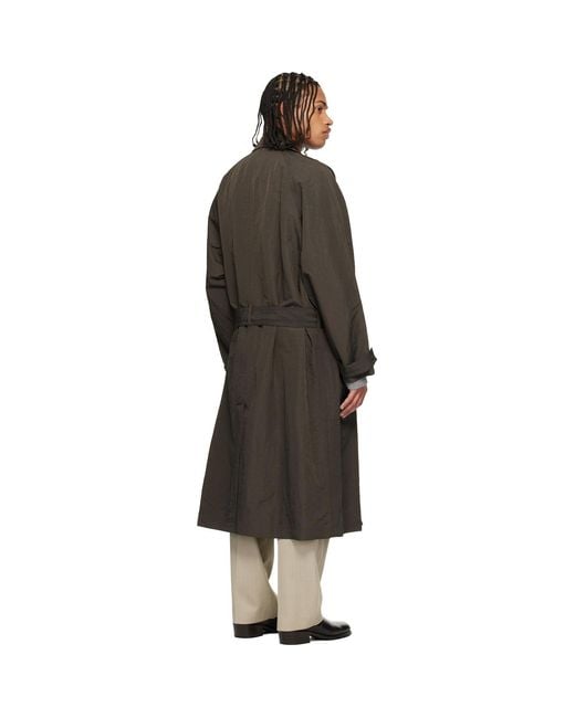 LE17SEPTEMBRE Black Crisp Raglan Trench Coat for men