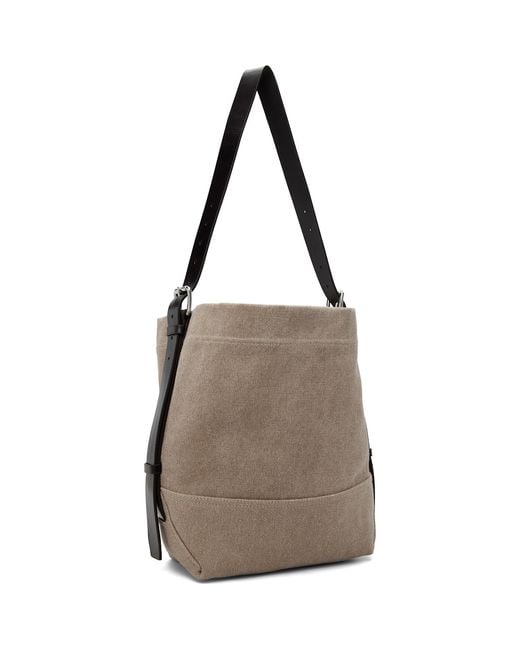 Lemaire Brown Small Belted Tote for men