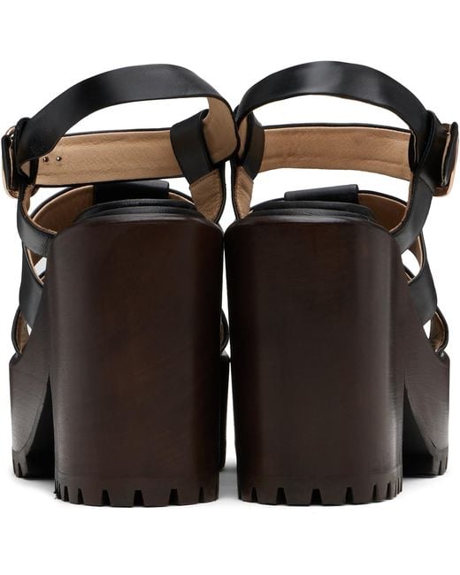 Gabriela Hearst Black Hera Platform Sandals