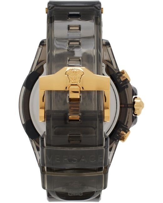 メンズ Versace &ゴールド Icon Active 腕時計 Black
