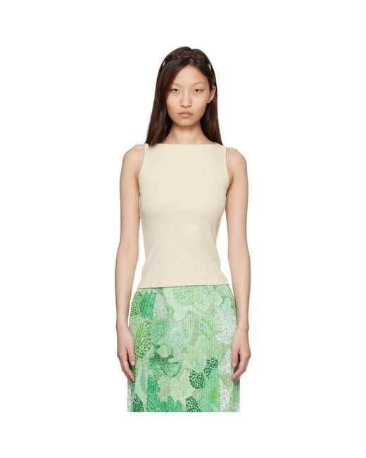 Flore Flore Green Off- Timmi Tank Top