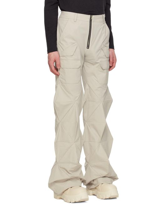 Uncertain Factor Natural Off- 3D Cargo Pants for men