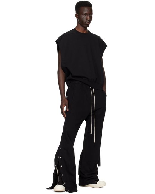 Rick Owens Black Pusher Sweatpants for men